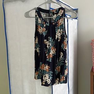 Alice Blue floral sleeveless blouse